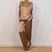 Women's Casual Loose Shirt Wide Leg Trousers Set Spring Summer Trend_ecoleips.com