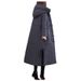 Women's Clothing Vintage Cotton Coat Women's Winter Long Loose Thickened Hooded Jacket With Pockets_ecoleips.com