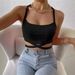 Women's Summer Tank Top Backless Short Sleeve Cropped Milk Silk Thin Style Can Be Worn Alone_ecoleips.com