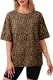 Ziesexy Camo Shirt Women Oversized Short Sleeve T-Shirts Crew Neck Camouflage Shirt Teen Girls Casual Loose Summer Tee Shirt_ecoleips.com