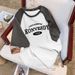 Women's Short Sleeve T-Shirt Pure Cotton off the Shoulder Top Unique Design American High Street Trendy Brand New Summer Style_ecoleips.com