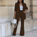 Women's Elegant Streetwear Solid Color Polyester Blazer Suits_ecoleips.com