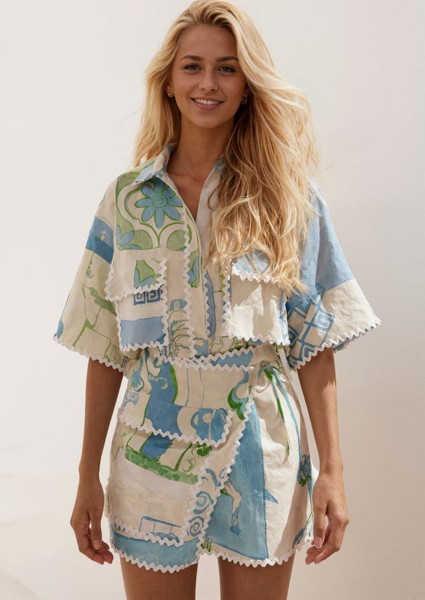 Women's Summer Fashion Versatile Lace Print Suits Clothing_ecoleips.com