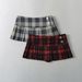 "Low Waist Plaid Pleated Mini Skirt For Women - Retro JK Schoolgirl Style, A-Line Bodycon Fit, Y2K Fashion Skirt"_ecoleips.com
