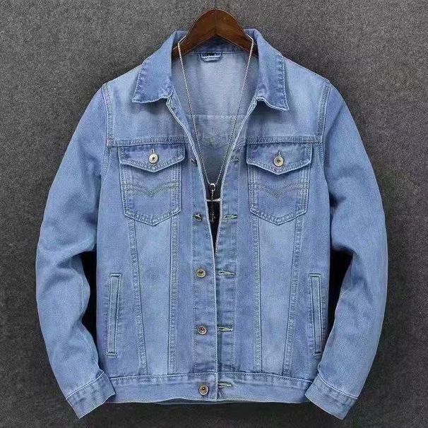 2026 New Spring Korean Style Light Blue Denim Jacket Trendy Casual Fashion Versatile Coat_ecoleips.com