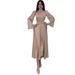 Spring Solid Color Satin Slimming Dress Lace-Up Princess Style European American Design Cotton Polyester Women's Clothing_ecoleips.com