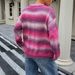 DiYun European American Casual Vacation Color-blocked Knitted Long-sleeve Sweatshirt Women's Clothing 2025 Autumn And_ecoleips.com