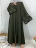 New Diamond Bow Large Sleeves Muslim Women Kimono Abaya Nida Eid Holiday Dress Islam Modest Long Dresses With Sleeves Black Robe_ecoleips.com