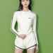 Women's Two Piece Swimsuit Slimming Long Sleeved Conservative New 2026 Style for Hot Springs Swimming Pools_ecoleips.com