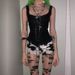 Summer Square Neck Tie up Vest Women's Dark Fashion Knitted Lace Camisole Top European American Style_ecoleips.com