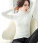 Autumn And Winter Turtleneck Velvet Bottoming Shirt Women's Long-sleeved Solid Color Korean Version Women's Clothing Warm, Slim And Thin T-shirt_ecoleips.com