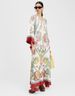 Women's Clothing Women's New Summer Printed Three Quarter Sleeve Stand Up Collar Dress_ecoleips.com