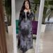 Women's Clothing Fashion Print Slim V Neck Elegant Long High Waist Dress_ecoleips.com