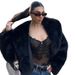 Aria Basics European And American Autumn Winter New Foreign Trade Cross-Border Women's Clothing Fox Black Coat Fur Jacket Hot_ecoleips.com