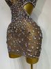 Sexy Sparkly Diamond Backless Short Dress 2025 Women Sleeveless Mesh See Through Evening Birthday Gown Singer Stage Outfit X47U_ecoleips.com
