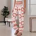 Women's Clothing Loose High Waist Printed Casual Trousers_ecoleips.com