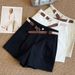 New Version Internet Celebrity Hot Girl High-End Denim Washed Cotton Fabric Versatile High-Waist Shorts Wide-Leg_ecoleips.com