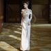 Elegant Style Light Satin Mermaid Wedding Dress Off The Shoulder Simple Brides Gown New Design Women's Party Wear_ecoleips.com