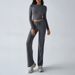Y2K Sporty Matching Set – Women’s Slim Long-Sleeve Top & Lace-Up Trousers (S-XL, 12 Colors)_ecoleips.com