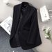 Black Quilted Blazer Women, High-end, Thickened Autumn And Winter, Plus Size, Casual, Stylish, Korean Version, Suitable_ecoleips.com