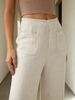 2026 Summer New Linen Textured Wide-leg Pants For Women, High-waisted Straight Bag Slim Casual Trousers_ecoleips.com