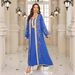 Modest Abaya Dress Elegant Embroidered Abaya – Flowy Open-Front Robe With Intricate Embroidery_ecoleips.com