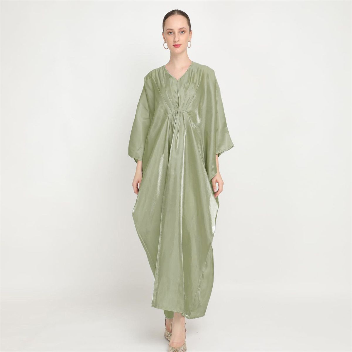 Women's Clothing Loose Bat Sleeve Long Skirt Dress Women's Robe_ecoleips.com