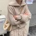 K New Women's Zipper Sweater, Loose Outerwear, Stylish Top With Design Sense, Niche. No Bags, Necklaces, Or Other Accessories._ecoleips.com