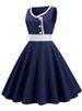 Summer Dress Women Robe Vintage Retro 50s 60s Sleeveless Rockabilly Party Dresses Vestidos_ecoleips.com