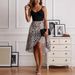Women's Leopard Print Halter Neck Midi Dress European American Style Spot Cross Border Fashion Spring Autumn Summer Regular Size_ecoleips.com