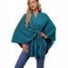 Women's Clothing V Neck Shawl Cape Coat Loose Fit Autumn Winter Outerwear Stylish_ecoleips.com