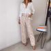 Women's Clothing Women's Casual Two Piece Set High-End Digital Print Commuter Shirt And Loose Trousers Style_ecoleips.com