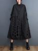 Green Vintage Hollow Out Shirt Dresses For Women New Long Sleeve Loose Casual Dress Elegant Clothing Fashion Spring Autumn 2026_ecoleips.com