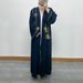 F400 Middle East Dubai Women's Clothing Elegant Beaded Zipper Bat Sleeve Cardigan Robe In Stock Ethnic Style Embroidery_ecoleips.com
