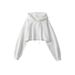 Women's Retro Cropped Hoodie - Vintage Streetwear Pullover With Drawstring Hood, Short Length For Dance & Casual Wear_ecoleips.com