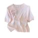 Women's Clothing Women's Ice Silk Sequined T-Shirt Style Summer Design Knitwear Top For Formal & Casual For Women_ecoleips.com