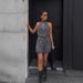 Sexy Sequin Halter Neck Tie up Dress Trendy New Autumn 2025 Style Women's Cross Border European American Fashion_ecoleips.com