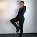Women's clothing spring and summer new sexy hot girl tight long sleeve high waist solid color sports fitness jumpsuit_ecoleips.com
