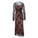 Women's Long Sleeve Crochet Lace Suspender Dress Sexy Temperament Vest_ecoleips.com