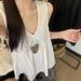 Black Sleeveless Camisole Shirt For Women 2025 Summer New French Niche Design Slim Loose Top_ecoleips.com