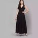 Women's V-neck Solid Color Dress Evening Gown Long Chiffon Sleeveless_ecoleips.com