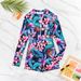 Women's Clothing Women's One Piece Swimsuit Tummy Covering Zipper Closure All Over Printed Sun Protection Racerback Design For Surfing_ecoleips.com