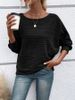 K New Comfortable Casual Solid Color Long Sleeved Round Neck Knitted Sweater Pullover T-shirt_ecoleips.com