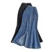 Women's Slim Fit Fishtail Denim Skirt – High Waist Bodycon Midi Skirt With Elastic Waist & Side Slit, Ruffled Hem For Casual & Night Out_ecoleips.com