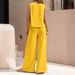 2025 Summer New Two-Piece Set For Women, European And American Trendy Versatile Loose Pullover Round Neck Casual Cotton_ecoleips.com