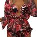 Aria Basics 2025 New European And American Style Three-Piece Bikini Set With Leaf Print, Waist-Tied Fashion Long-Sleeve Beach_ecoleips.com