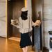 Women's Blazer Jacket Oversized Casual Spring Autumn Short Trench Coat With Waist Tie Petite-Friendly Workwear_ecoleips.com