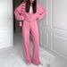 Women's Casual Two-Piece Set - Loose Fit Zip-Up Hoodie & Straight Leg Pants, Streetwear Outfit (11 Colors, XS-XXXL) Wrinkle-Free_ecoleips.com