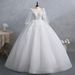 Plus Size Light Wedding Dress French Style Long Sleeved Bridal Reception Gown Petite Style High End Luxury_ecoleips.com