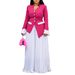 Women's Clothing Spring New Fashion Trumpet Sleeve Top Pleated Wide Leg Pants Suit Two Piece Suit_ecoleips.com